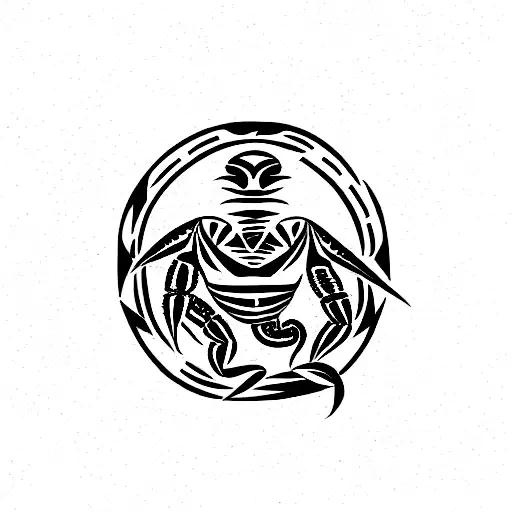 aztec scorpion tattoo design idea