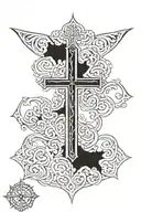 Orthodox cross tattoo design idea