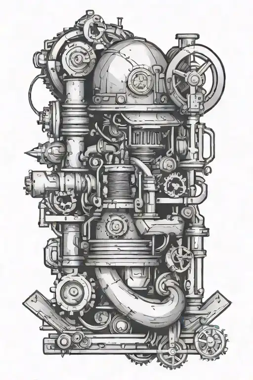 industrial maintenance tattoo design idea