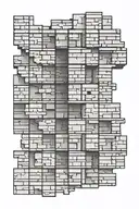 brick wall tattoo design idea