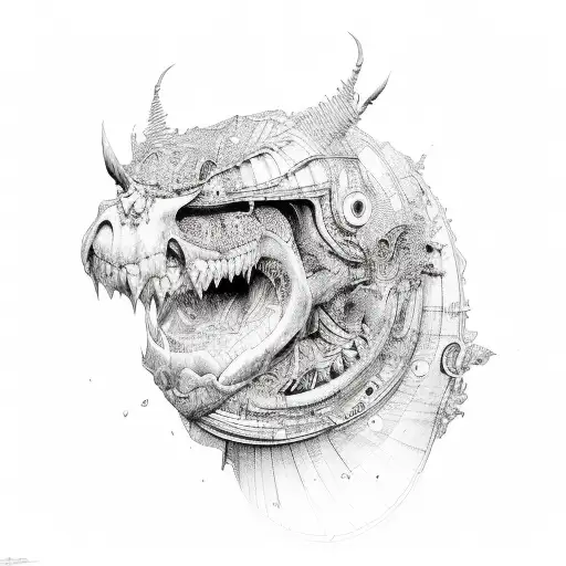 stratch style insanity  tattoo design idea