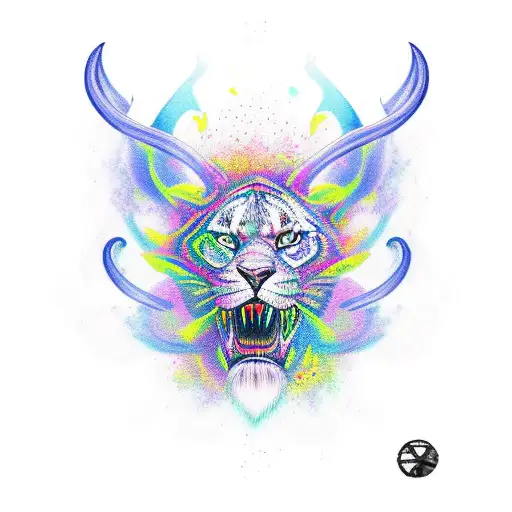 stratch style insanity  tattoo design idea