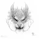 stratch style insanity  tattoo design idea