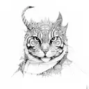 stratch style insanity  tattoo design idea