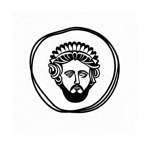 minimalistic forearm sleeve marcus aurelius including laurel wreath's  tattoo design idea