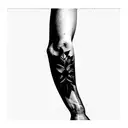 minimalistic forearm sleeve marcus aurelius including laurel wreath's  tattoo design idea