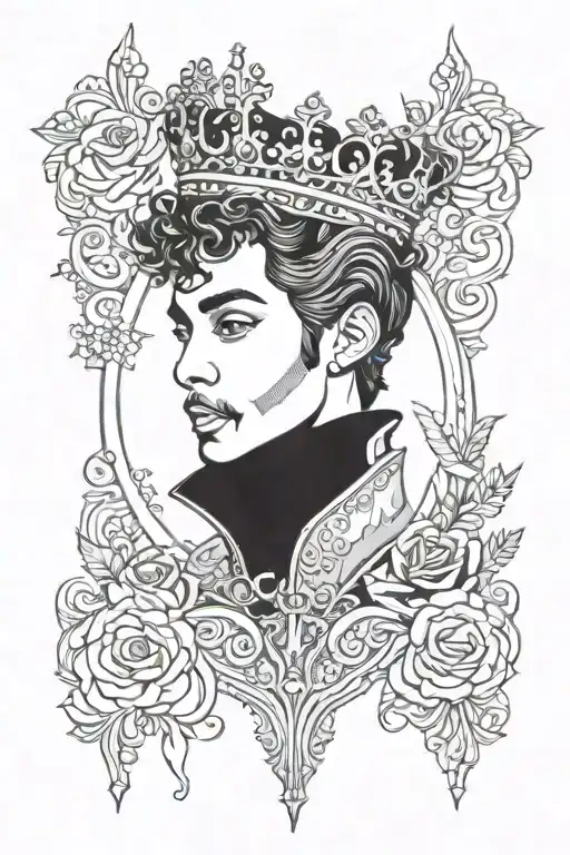 prince with no crown made tattoo design idea