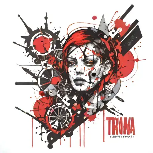 childhood trauma tattoo design idea