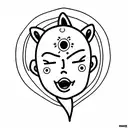 Ahegao tattoo design idea