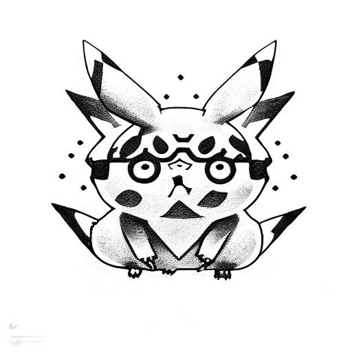 Pikachu dressed as Harry Potter tattoo design idea
