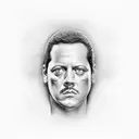Rostro de Julio Cesar romano en partes  tattoo design idea