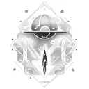 ufo alien abduction tattoo design idea