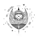 ufo alien abduction tattoo design idea