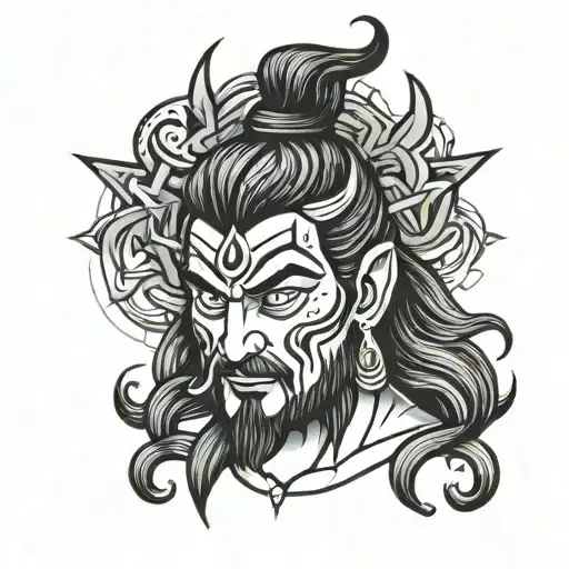 mahadev tattoo design idea