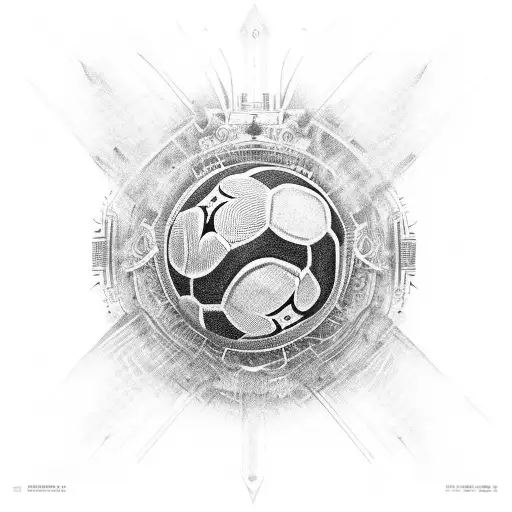 Number 3 formed by football laces tattoo design idea
