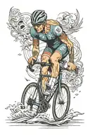 triathlon race tattoo design idea