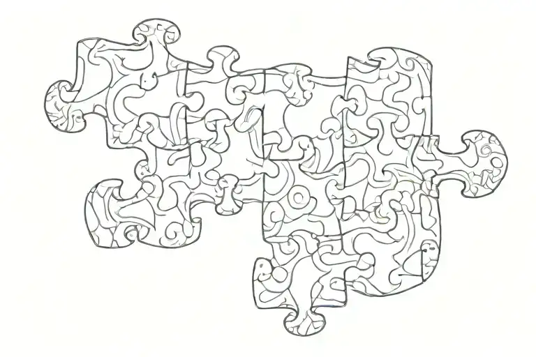 autism puzzle piece representing tattoo design idea