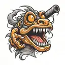 gonzo fist tattoo design idea