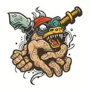 gonzo fist tattoo design idea