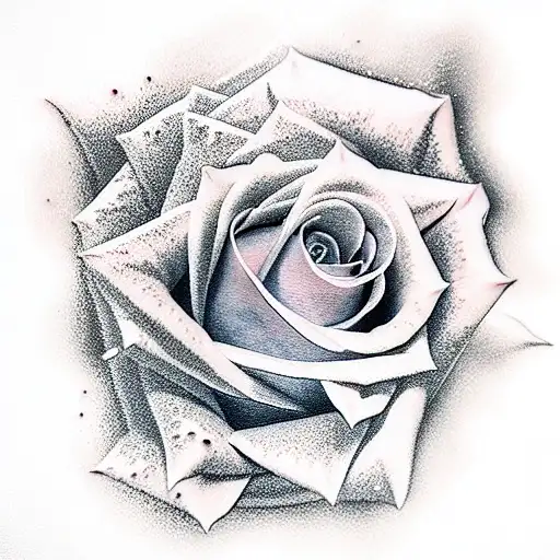 burning rose tattoo design idea