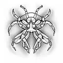 metal scorpion on a techno celtic knot tattoo design idea