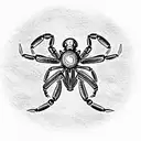 metal scorpion on a techno celtic knot tattoo design idea