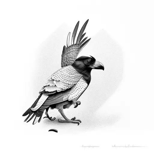 Australian Magpie tattoo design idea