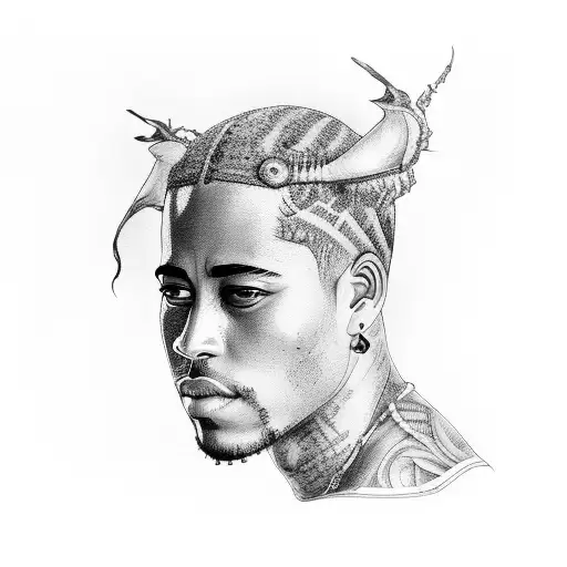 Leg sleeve with xxxtentacion, paul walker, kobe bryant, and eem triplin tattoo design idea