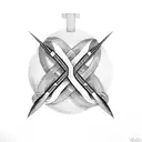 Infinity Symbol, cross, horseshoe, faith, feather and birds tattoo design idea