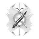 Infinity Symbol, cross, horseshoe, faith, feather and birds tattoo design idea