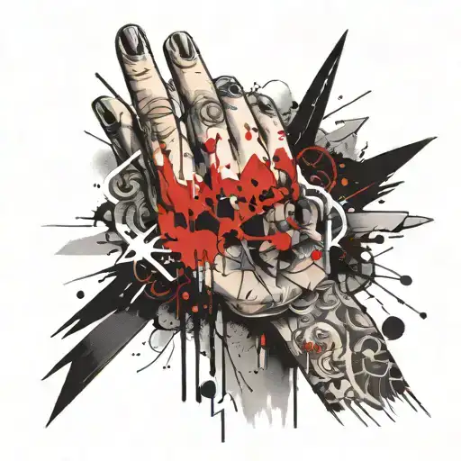 middle finger tattoo design idea
