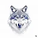 wolf holding a rose in the mouth  tattoo design idea
