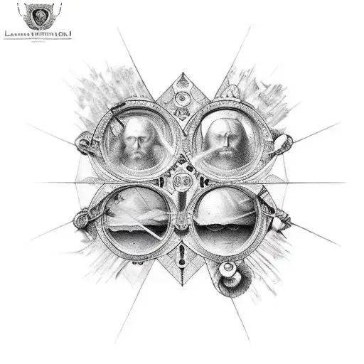 you are Leonardo da Vinci and you create a piece of art as that's describes knowledge acquisition  tattoo design idea