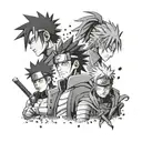 naruto, sasuke, itachi, kakashi, madara uchiha great war high resolution 8k tattoo design idea