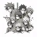 naruto, sasuke, itachi, kakashi, madara uchiha great war high resolution 8k tattoo design idea