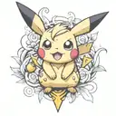 Pokemon Pikachu tattoo design idea