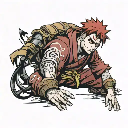Gaara character from the naruto tattoo design idea