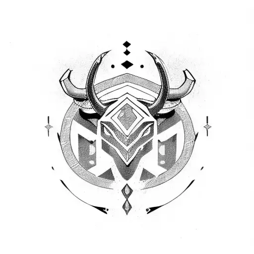 taurus cyber sigil tattoo design idea