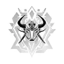 taurus cyber sigil tattoo design idea
