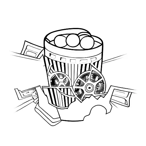 cinema tattoo design idea