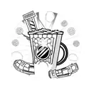 cinema tattoo design idea