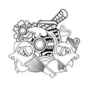 cinema tattoo design idea