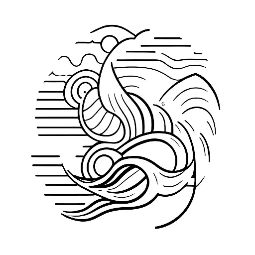 Ocean Wave tattoo design idea