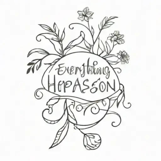 everything happens for a reason  tattoo design idea