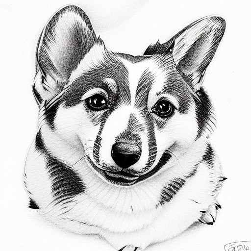 welsh corgi  tattoo design idea