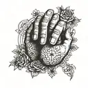 pray hands tattoo design idea