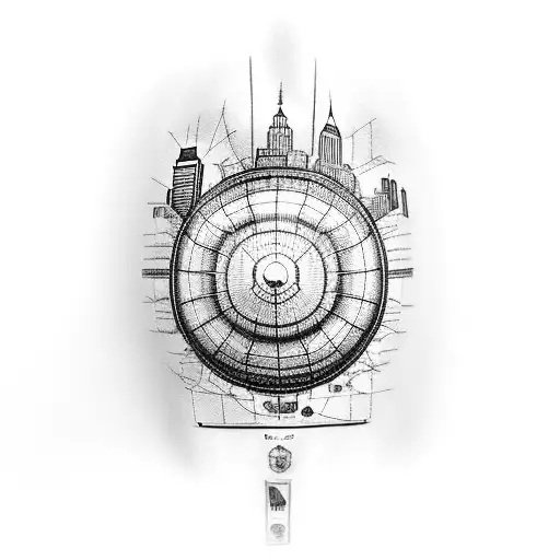 sleeve including New York Mets logo, nyc unisphere, Mets home run apple, Statue of Liberty, the 7 train,  tattoo design idea