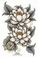 lotus flower tattoo design idea