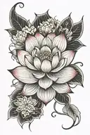 lotus flower tattoo design idea