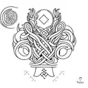 Create a tattoo design inspired by the concept of self-love using Norse mythology alphabet  tattoo design idea